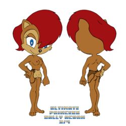 1girls anthro chipmunk lingerie patrick_spaziante princess sally_acorn sallyx sonic_(series) squirrel teddy_(clothing) white_background