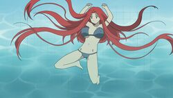 1girls animated ass_expansion bikini breast_expansion breasts cleavage expansion female gender_transformation growth huge_breasts long_hair mtf_transformation red_hair rikeza rule_63 solo transformation