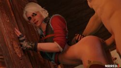 1boy 1girls 3d anal anal_sex blender cd_projekt_red ciri mrred1 standing standing_doggy_style standing_sex the_witcher the_witcher_(series) the_witcher_3:_wild_hunt white_hair