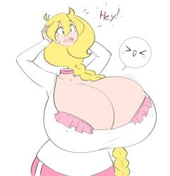 animated big_breasts cassie_(theycallhimcake) dullahan gigantic_breasts headless hyper hyper_breasts no_sound tagme theycallhimcake video