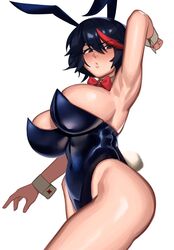 1girls armpits blush breasts bunny_ears bunny_girl bunnysuit cleavage female female_only huge_breasts kevbot kill_la_kill looking_at_viewer matoi_ryuuko thick_thighs wide_hips