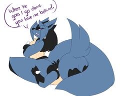 ass blush breasts dart(dewwydartz) dewwydartz facesitting female fluffy_tail furry hourglass_figure lucario may_(dewwydartz) pokemon pokemon_(species) purple_eyes thick_thighs wide_hips