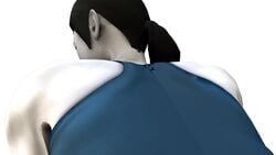 3d animated ass butt facesitting female female_only kishi longer_than_30_seconds mario mario_(series) nintendo no_sound nose rape_face rear_view solo solo_female video wii_fit wii_fit_trainer