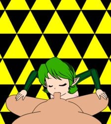 1boy 1girls animated deep_throat deepthroat edit fellatio green_hair minus8 nintendo ocarina_of_time oral oral_sex ppppu saria short_hair tagme the_legend_of_zelda third-party_edit