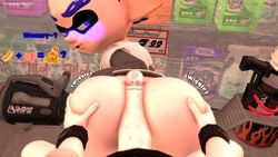 2boys 3d 3d_(artwork) animal_humanoid anthro ass blue_eyes blue_hair blue_inkling_boy cephalopod cephalopod_humanoid gay huge_ass humanoid inkling inkling_boy john_(splatoon) leviantan581re male_only mask_(marking) nintendo penis pointy_ears pseudo_hair splatoon splatoon_(series) squid tentacle tentacle_hair text yaoi