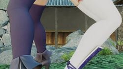 2girls 3d animated ass ass-to-ass ass_to_ass ayane_(doa) big_ass big_butt breasts butt dead_or_alive female female_only huge_ass huge_breasts incest kasumi_(doa) kishi longer_than_one_minute no_sound tagme thick_thighs video yuri