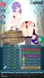 2girls 3d ass barefoot bdsm black_panties bob_(artist) book boots completely_nude english_text female_only femdom femsub fire_emblem fire_emblem:_path_of_radiance fire_emblem:_radiant_dawn fire_emblem_heroes gameplay_mechanics gentle_femdom green_eyes happy happy_sub ilyana_(fire_emblem) large_ass looking_at_ass looking_at_viewer mia_(fire_emblem) nintendo nipples nude nude_female open_mouth open_smile panties presenting presenting_hindquarters purple_eyes purple_hair small_breasts smile spank_marks spanked spanking stats style_parody text thighhighs upside-down yuri