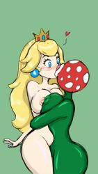 breast_press breasts docking female female/female kissing mario_(series) naked piranha_plant princess_peach surprised_expression yuri