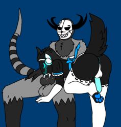 anthro cum fellatio floofyprotogen gay maid maid_uniform male_only male_penetrating oral sucking wendigo yaoi