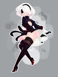 yorha 2b from nier: automata by nenerhea