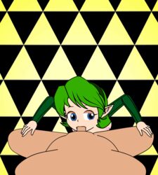 1boy 1girls animated cock_sleeve deep_throat deepthroat edit fellatio green_hair minus8 nintendo no_gag_reflex ocarina_of_time oral oral_sex pointy_ears ppppu saria short_hair tagme the_legend_of_zelda third-party_edit