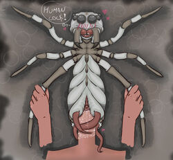 1boy 1boy1girl 1girls arachnid black_eyes clitoris cum cum_in_pussy cum_inside ejaculation fangs female feral feral_penetrated grabbing heart holding holding_legs human human_is_better human_on_feral human_penetrating human_penetrating_female human_penetrating_feral insect insect_girl insects interspecies jerozero_(artist) male male_penetrating male_penetrating_female monster monster_girl multi_eye multi_leg multi_limb nightmare_fuel original original_character ovipositor presenting pussy pussy_juice red_lips shadow simple_background spider spider_girl tentacle tentacle_grab tentacle_on_male tentacle_sex teratophilia text_bubble wet_pussy white_skin zoophilia