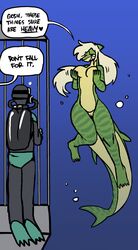 anthro big_breasts comic hips holding_breast humor naked pussy sea shark shark_girl shyguy9 underwater