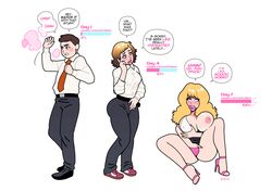 1girls ass ass_expansion blackshirtboy breast_expansion breasts corruption eye_color_change female gender_transformation hair_color_change hair_growth high_heels huge_ass huge_breasts mtf_transformation original original_character personality_change rule_63 solo thick_thighs thigh_expansion transformation