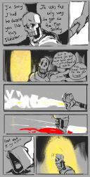 2boys 2d comic crossover dialogue english_text farewell friendzoned humanoid looking_at_another male male_only masters_of_the_universe papyrus sfw skeleton skeletor tagme talking text tomis-jb undertale undertale_(series) weapon