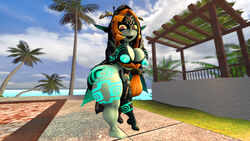 1girls 3d barefoot big_breasts dark-skinned_female female female_only huge_ass hyper hyper_ass imp_midna looking_at_viewer midna nintendo orange_hair red_eyes shocking_(artist) shortstack smiling_at_viewer source_filmmaker tagme teal_areola teal_nipples the_legend_of_zelda twilight_princess