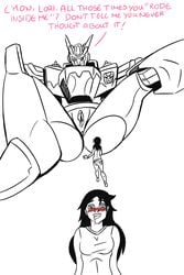 2girls alien alien_girl ass butt female female_focus female_only imminent_penetration lori machine open_legs original_character override override_prime pussy robot_girl round_ass size_difference text transformers transformers_cybertron vagina yuri