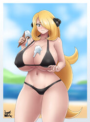 cynthia (pokemon) from nintendo by azraelwebster