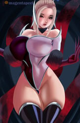 big_breasts breasts coven_evelynn divine evelynn female huge_breasts league_of_legends league_of_legends:_wild_rift lingerie magentapeel riot_games thick_thighs