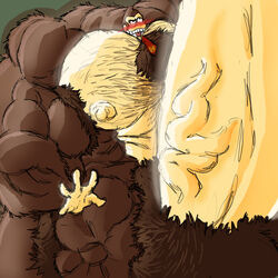 color donkey_kong donkey_kong_(series) furry hyper kong male male_only muk100 nintendo solo what