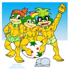 bowser_jr. iggy_koopa kazario07 koopaling koopalings lemmy_koopa male_only mario_(series) nintendo straight_hair