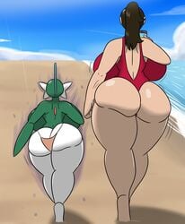 anthro ass_cleavage butt_crack female female_gallade female_only gallade gender_bender genderswap huge_ass huge_breasts igphhangout pokémon_(species) pokemon pokemon_(species) rule_63 tagme trainer_go_(igph)