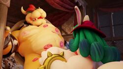 3d animated anthro bed big_breasts big_penis blowjob bowser breasts clothing cock_ring cum cum_in_mouth cum_inside cum_leaking cum_on_body cum_on_breasts cum_on_face cum_on_penis cum_overflow cumshot duo excessive_cum female female/male female_domination femdom fur furry happy_sex headwear huge_breasts indoor inside kiss_mark kiss_marks lagomorph lipstick lipstick_mark lipstick_marks lipstick_on_penis looking_pleasured madame_broode male male/female mario_(series) nude nude_male on_bed oral oral_sex orgasm paizuri penis precum rabbit red_lipstick room scalie sound super_mario_odyssey toastii video