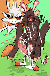 6_nipples angry animal_genitalia animal_penis anthro anthro_on_anthro beth_(keeb) big_penis blush bodily_fluids bovid breasts bunny_ears_(cosmetic) caprine caprine_demon chibi_(c1-11131) clitoris cum cum_in_pussy cum_inside cum_on_breasts cum_on_chest cum_on_face cum_on_leg cum_on_stomach cum_pool cumshot demon diphallia diphallism duo ejaculation erection excessive_cum excessive_pussy_juice female female_penetrated full_nelson genital_fluids genitals goat goat_demon hemipenes hi_res hooves horn huge_cock keeb larger_penetrated long_ears long_penis looking_pleasured male male/female male_penetrating male_penetrating_female mammal mask medical_instrument multi_genitalia multi_nipple multi_penis nintendo nipples nude open_mouth orgasm penetration penile penile_penetration penis penis_in_pussy pokéball pokémon_(species) pokemon precum pussy pussy_ejaculation pussy_juice scientific_instrument scorbunny sex size_difference small_but_hung small_dom_big_sub surgical_mask sweat tapering_penis thick_penis vaginal_penetration video_games