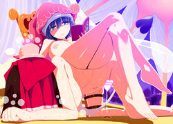 1futa 1girls all_fours bare_legs barefoot belt blue_hair bondage book bound bound_legs bow breasts bright_pupils brown_hair censored closed_mouth commission completely_nude covered_face cross-laced_clothes cross-laced_legwear crossed_legs cup doremy_sweet duo error female femdom futa_with_female futanari hairbow hanging_breasts heart heart_censor highres holding holding_book holding_cup human human_chair human_furniture implied_futanari large_breasts leaning_back light-skinned_female light-skinned_futanari light_skin medium_hair multiple_girls navel nipples nude pale_skin pink_headwear precum precum_drip precum_pool purple_eyes reading red_bow reimu_hakurei sitting sitting_on_person skeb_commission skindentation sweat tail teacup thigh_strap touhou white_pupils yassy