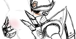 2boys anal anal_fingering anal_insertion ass blowjob doctor_nefarious male male_only monochrome ratchet_and_clank robot self_upload sketch slipsy2