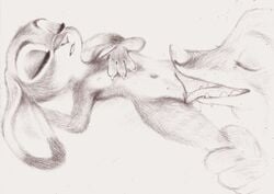 anthro anthro_on_anthro bodily_fluids buckteeth canid canine closed_eyes cunnilingus disney duo female flat_chest flat_chested fox fuchs genitals hand_on_chest hi_res judy_hopps lagomorph larger_male leg_grab leporid looking_pleasured lying male male/female mammal monochrome navel nick_wilde nipples nude on_back oral pussy rabbit saliva sex simple_background size_difference sketch smaller_female teeth tongue traditional_media_(artwork) vaginal_penetration zootopia