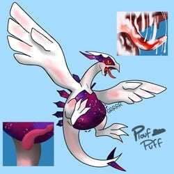 after_vore avian belly blush bodily_fluids drooling feral furry hi_res inflation legendary_pokémon lugia mouth_shot nintendo obese open_mouth overweight pokemon pokemon_(species) pokemon_focus saliva shadow_lugia shadow_pokémon sounds tongue video_games vore