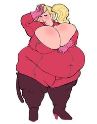 ann_takamaki atlus bbw fat huge_belly huge_breasts jumpsuit megami_tensei mofuuwafuwa obese overweight overweight_female persona persona_5 thick_thighs unzipping weight_gain