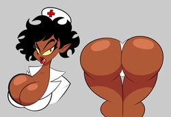 1girls 2020 big_ass big_breasts black_hair cute dark-skinned_female dark_skin fangs female lipstick nurse nurse_uniform oboithisisfunky original_character panties pointy_ears red_eyes red_lipstick sharp_teeth tagme vampire vampire_nurse white_panties yellow_sclera