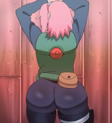 1girls animated ass ass_jiggle ass_shake big_ass big_butt bike_shorts bubble_butt butt_jiggle d-art female female_only human jiggle jonin_vest naruto naruto_shippuden pink_hair sakura_haruno shaking shaking_ass shaking_butt shounen_jump solo solo_female thick thick_ass twerking vest war_outfit