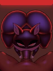 animated big_ass blowjob dancarent3 dark-skinned_male femboy furry gay huge_ass human makeup morgana_(persona) persona seductive_eyes shortstack shortstack_femboy thick_thighs