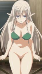 alleyne bikini bikini_top bottomless edit edited_screencap queen's_blade vulva