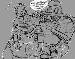 2boys adeptus_astartes ahe_gao ahegao anal anal_sex armor arms_held_back ass ass_focus back_view bara big_penis chaos_(warhammer) chaos_cultist cultist cum cum_in_ass cum_inside gay gay_sex grayscale greyscale heart holding_arm huge_cock humor imperium_of_man irony khorne khorne_mark large_penis larger_male male_focus male_only masked masked_male moaning muscular muscular_male ourlastmarch power_armor restrained scar scars size_difference sketch smaller_male space_marine space_wolves tagme text warhammer_(franchise) warhammer_40k yaoi