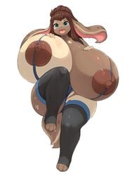 1girls 2021 anthro big_breasts big_nipples breasts cleavage enormous_breasts female female_only furry giant_breasts hi_res highres huge_breasts huge_nipples hyper_breasts inake nipples thick thighhighs thighs