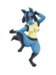 ass female furry lucario miguel-arts pokemon pokemon_(species)