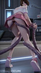 1girls 3d anal ass bent_over blizzard_entertainment d.va from_behind_position gape looking_at_viewer looking_back miniskirt no_panties nocure21o overwatch skimpy_clothes skirt standing standing_sex stretched_anus tentacle tiptoes