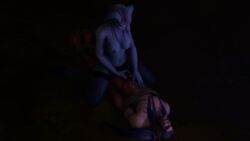 1boy 3d animated assertive assertive_female blood_elf bondage bound_arms breasts cum cum_on_hand draenei female femdom frottage handjob helpless horns lingerie male nipples panties penis rope rope_bondage thighhighs topless topless_female unknown_artist warcraft world_of_warcraft