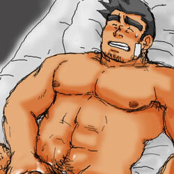 1boy dick_gumshoe gyakuten_saiban implied_masturbation male male_only tagme