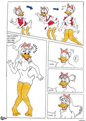 1girls age_progression comic disney ducktales female female_only furry transformation translation_request webby_vanderquack