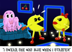 lipstick morning_squirtz ms._pac-man namco pac-man pac-man_(series) pinky_(pac-man) tagme