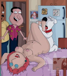 blargsnarf brian_griffin cleveland_brown dog family_guy female glenn_quagmire human interspecies lois_griffin male straight zoophilia