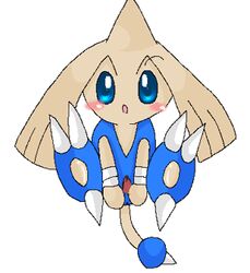 blue_eyes color front_view hitmontop looking_at_viewer male male_only nintendo open_eyes penis pokemon sitting solo tagme tail