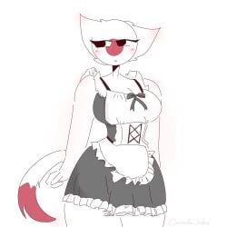 1girls countryhumans countryhumans_girl japan_(countryhumans) maid maid_uniform white_background white_body xx.canada.xx