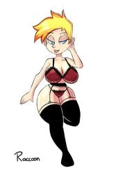 cartoon_network female genderswap_(mtf) huge_ass huge_breasts jenny_test johnny_test johnny_test_(series) lingerie racoonserver rule_63 thick_lips thick_thighs