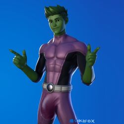 1boy 3d 5_fingers anthro artist_logo artist_name artist_signature beast_boy beast_boy_(fortnite) belt big_bulge big_penis black_shirt bulge dc dc_comics edit epic_games finger_gun flaccid flaccid_penis fortnite fortnite:_battle_royale fortnite_(dc_comics) game_screenshot garfield_logan green_body green_hair green_skin huge_bulge male male_focus male_only pecs pectorals penis_bulge pink_clothing pink_pants pointing screenshot_edit short_hair six_pack solo standing suit tight_clothes tight_clothing tight_pants tight_shirt titans twink two_tone_clothing uncut vikifox_(artist) watermark